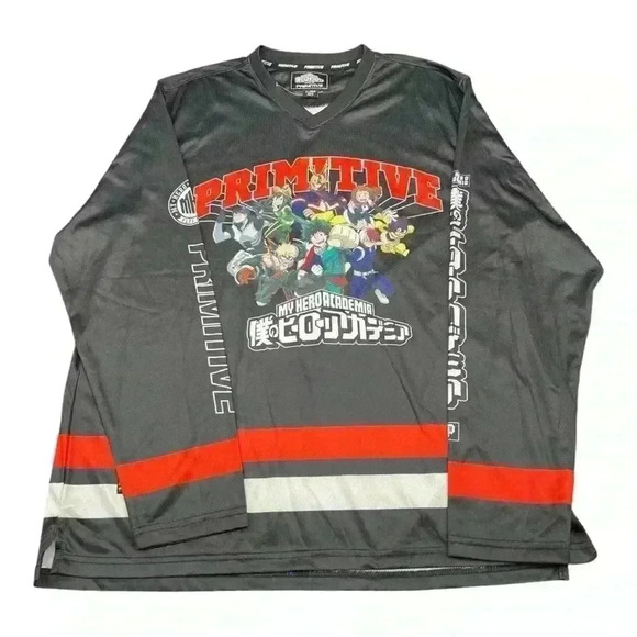 🆕 Primitive x My Hero Academia Black Hockey Jersey. Size XL, NWT - Picture 5 of 12